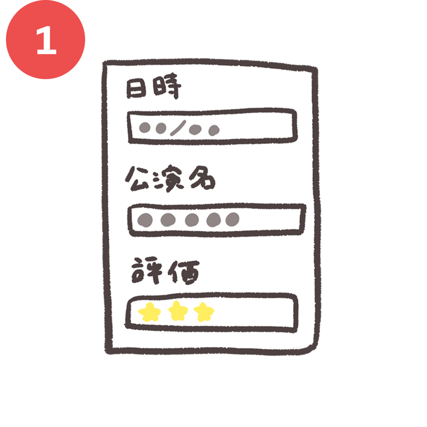 観劇記録のつけ方1